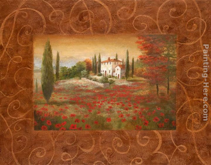 Fields of Tuscany II painting - Vivian Flasch Fields of Tuscany II art painting